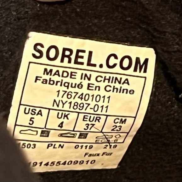 Sorel Whitney II Short Lace Faux Fur Lined Snow Boot Women's Size 5 - Picture 10 of 10